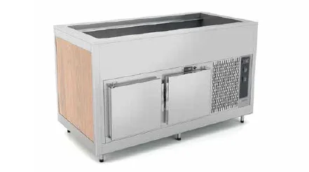 AR VENTILATORU DZESĒJAMA BUFETE AR AUKSTU APAKŠĒJO NODALĪJUMU OMNIA 5RV/SF