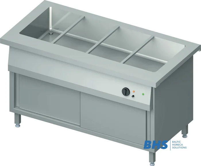 Karstais marmīts 4 GN1/1 ar kopējo kameru un silto skapi